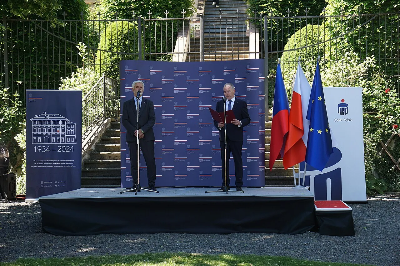 President Petr Pavel tijdens een officiële receptie.