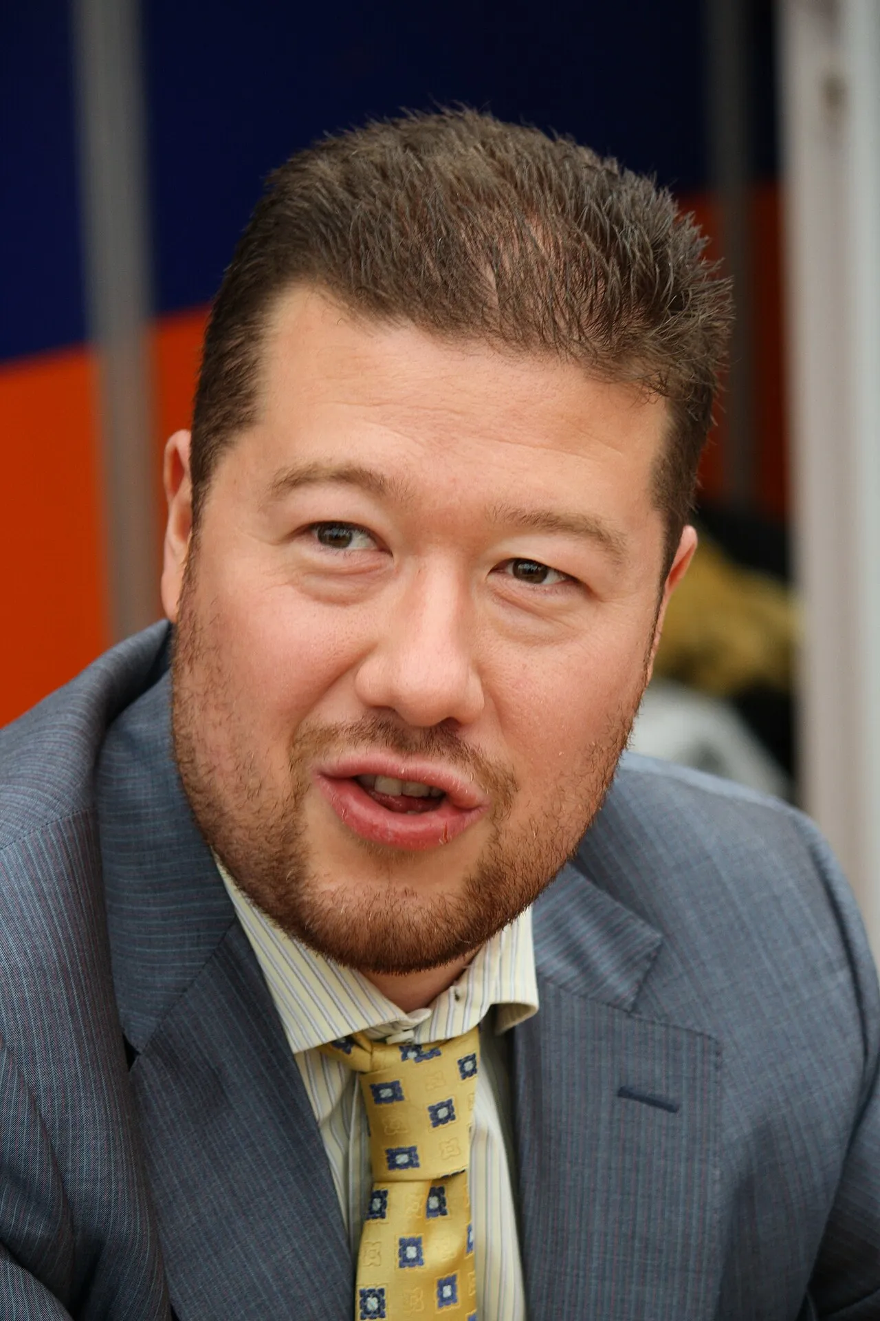 SPD-partijleider Tomio Okamura.